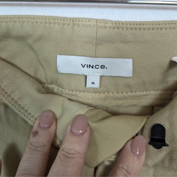 NWT Vince Khaki Sepia Washed Wide Leg Crop Pants Size 16 - Picture 6 of 9